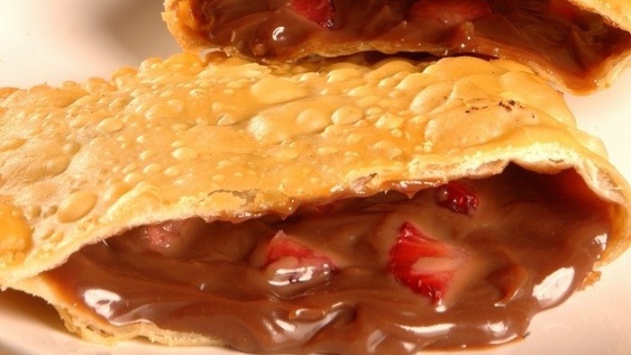 Pastel de nutella com morango