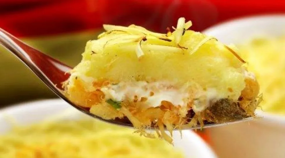 escondidinho de bacalhau