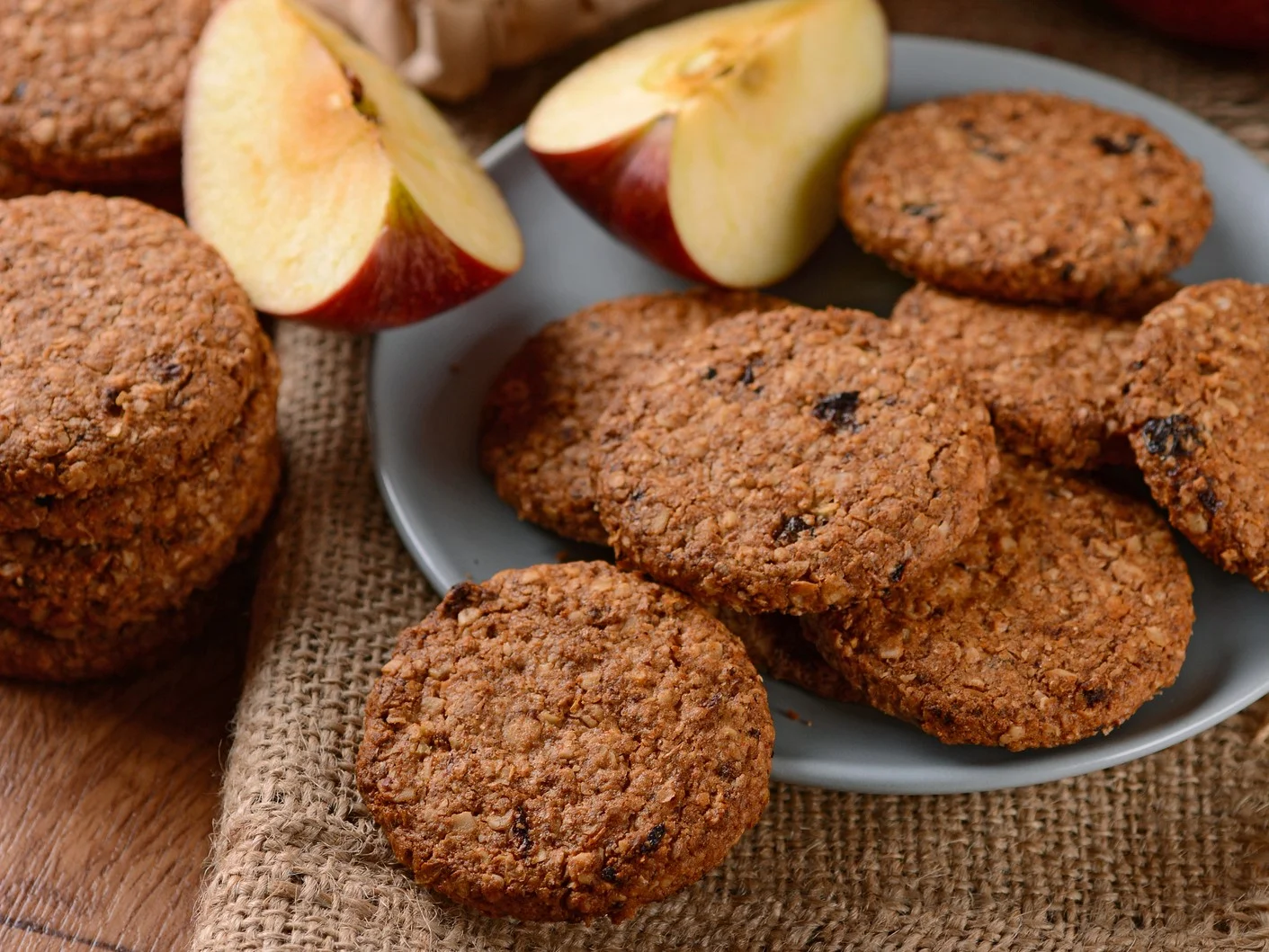 Biscoito Saudável De Aveia e Maçã