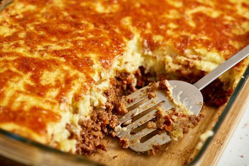 Torta de batata com carne moída
