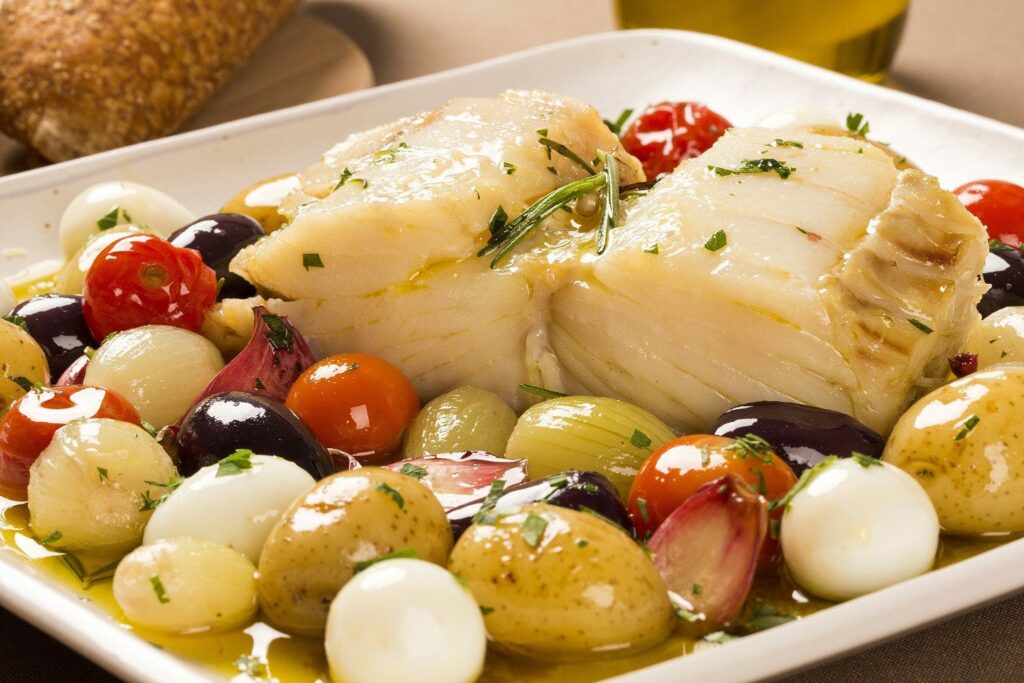 Bacalhau à Portuguesa com Cebola