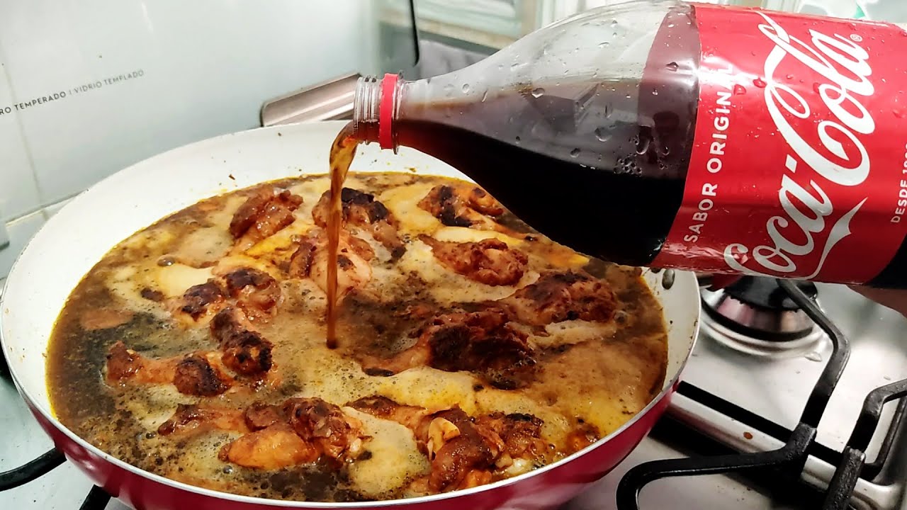 Frango caramelizado com coca-cola