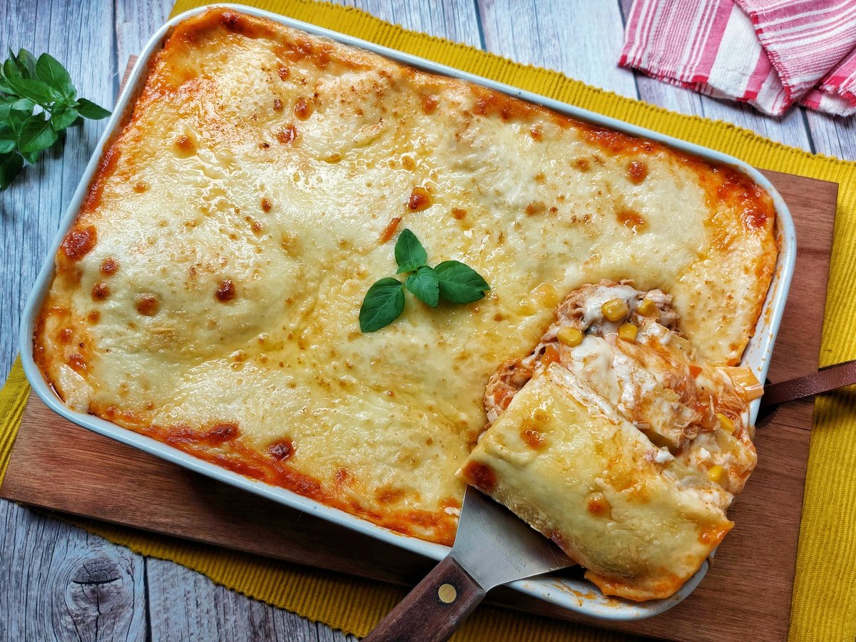 Torta de frango de liquidificador