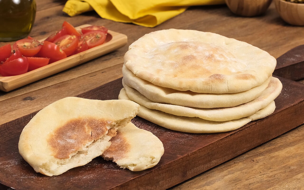 Pão Sírio de Frigideira